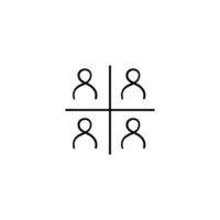 Group Target Line Style Icon Design vector