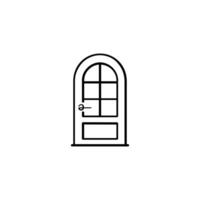 Door Line Style Icon Design vector