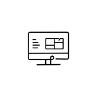 Floor Plan Computer Line Style Icon Design vector