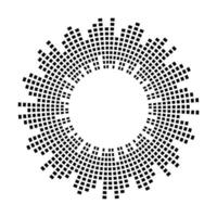 Abstract equalizer music sound wave circle icon symbol. logo design, round line icon, circle item, elements background, illustration vector