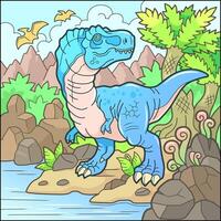 cartoon prehistoric dinosaur, design illustration vector