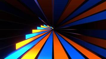 Orange and Blue Neon Lights Alternating Movement Background VJ Loop in 4K video