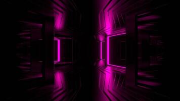 Cyan and Pink Strobe Frame Mirrors Corridor Background VJ Loop in 4K video