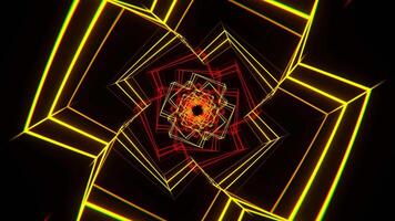 Red and Yellow Colored Spiral Background VJ Loop in 4K video