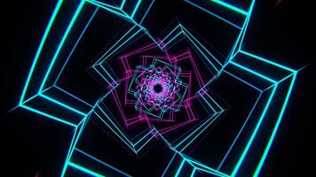 Cyan and Pink Colored Spiral Background VJ Loop in 4K video