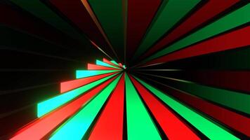 Red and Turquoise Neon Lights Alternating Movement Background VJ Loop in 4K video