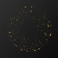 Abstract gold glowing halftone dotted background vector