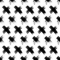 Seamless pattern with hand drawn cross symbols vector