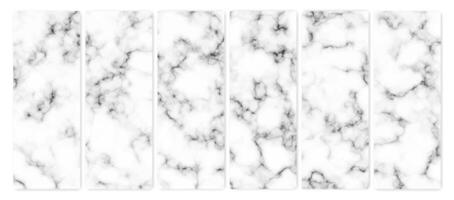 Set of marble texture background vector
