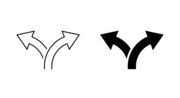 Two way direction arrow icon. Double arrows sign symbol vector