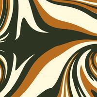 A brown and white striped background with swirls vector
