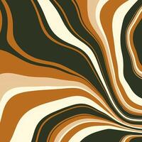 Abstract background with wavy lines in orange, brown and black vector