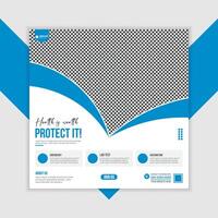 Medical Lab Testing Services Post Layout vector
