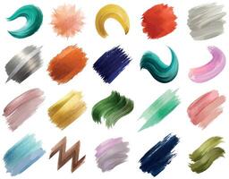 Dynamic Palette of Bold Strokes vector