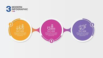 Infographic process design with icons and 3 options or steps. vector