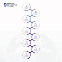Infographic process design with icons and 9 options or steps. vector