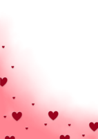 A pink heart shaped piece of paper with hearts png
