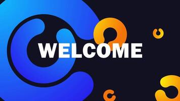 WELCOME TITLE WITH CIRCLE BACKGROUND video