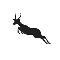 Logo impala jump unique design minimal with blank background vector