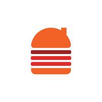 Logo burger house unique design with blank background vector