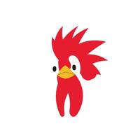 Logo head chicken unique design minimal with blank background vector