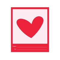 Design template greeting card valentine with blank background vector