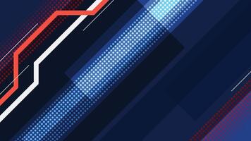 Dynamic Blue and Red Abstract with Halftone Patterns vector