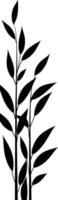Silhouette of leaves on a white background vector