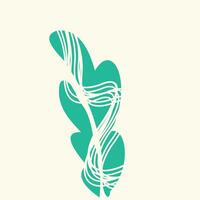 illustration flat leaf design there is a combination of abstract curved lines. vector