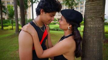 Romantic Boy and Girl Embracing Each Other video