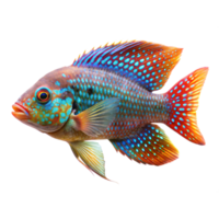 Jewel Cichlid, isolated on transparent background png