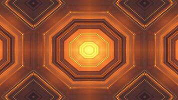 A vibrant, symmetrical design featuring a glowing golden flower-like pattern. video
