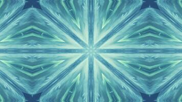 A symmetrical, glowing mandala design in cool colors, evoking a sense of calm and harmony. video