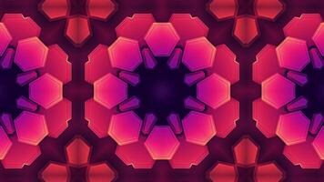 A vibrant geometric pattern featuring purple shapes in a symmetrical design. video