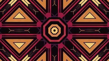 Abstract geometric pattern with layered shapes and warm colors creating a visually striking design. video