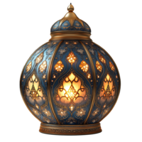 Elegant Ramadan Lantern with Delicate Patterns and Warm Candlelight, isolated on a Transparent Background png