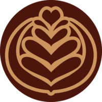 Stylized Coffee Art Logo Design png