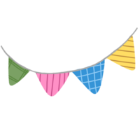 a colorful bunting on a string png