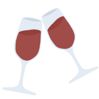 two glasses of wine on a transparent background png