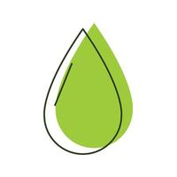 linear illustration of eco-icons of a drop of water on a white background. vector