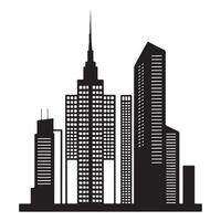 A bold building silhouette, featuring clean lines and striking architecture, symbolizing urban strength, innovation, and modern design. vector