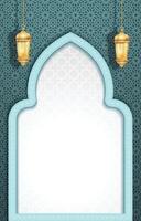 Ramadan Kareem background with arabic pattern in potrait vector