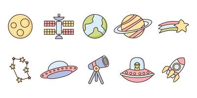Hand Drawn Space Element Illustration vector