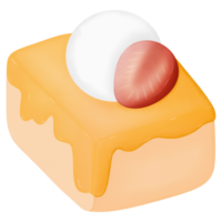 Honey toast topped with strawberries and Greek yogurt png