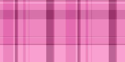 Bandanna fabric plaid pattern, kingdom check seamless. Tablecloth texture background tartan textile in pink color. vector