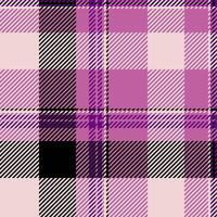 Season check texture, open pattern plaid tartan. Christmas card background textile fabric seamless in pink and light colors. vector