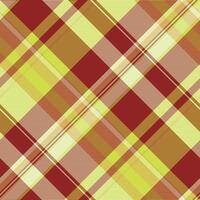Warmth check seamless pattern, brazil tartan textile . Greeting background fabric texture plaid in red and light colors. vector