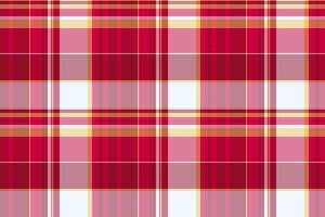 Summer seamless check, plain plaid textile fabric. Goose tartan texture pattern background in red and orange colors. vector