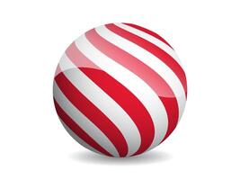 3D ball abstract illustration. Pattern sphere modern design. Round shape globe on white background. vector