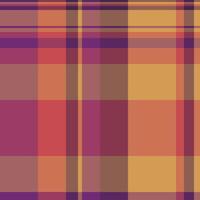 Vertical check textile pattern, usa plaid background. Pajamas tartan seamless texture fabric in red and orange colors. vector